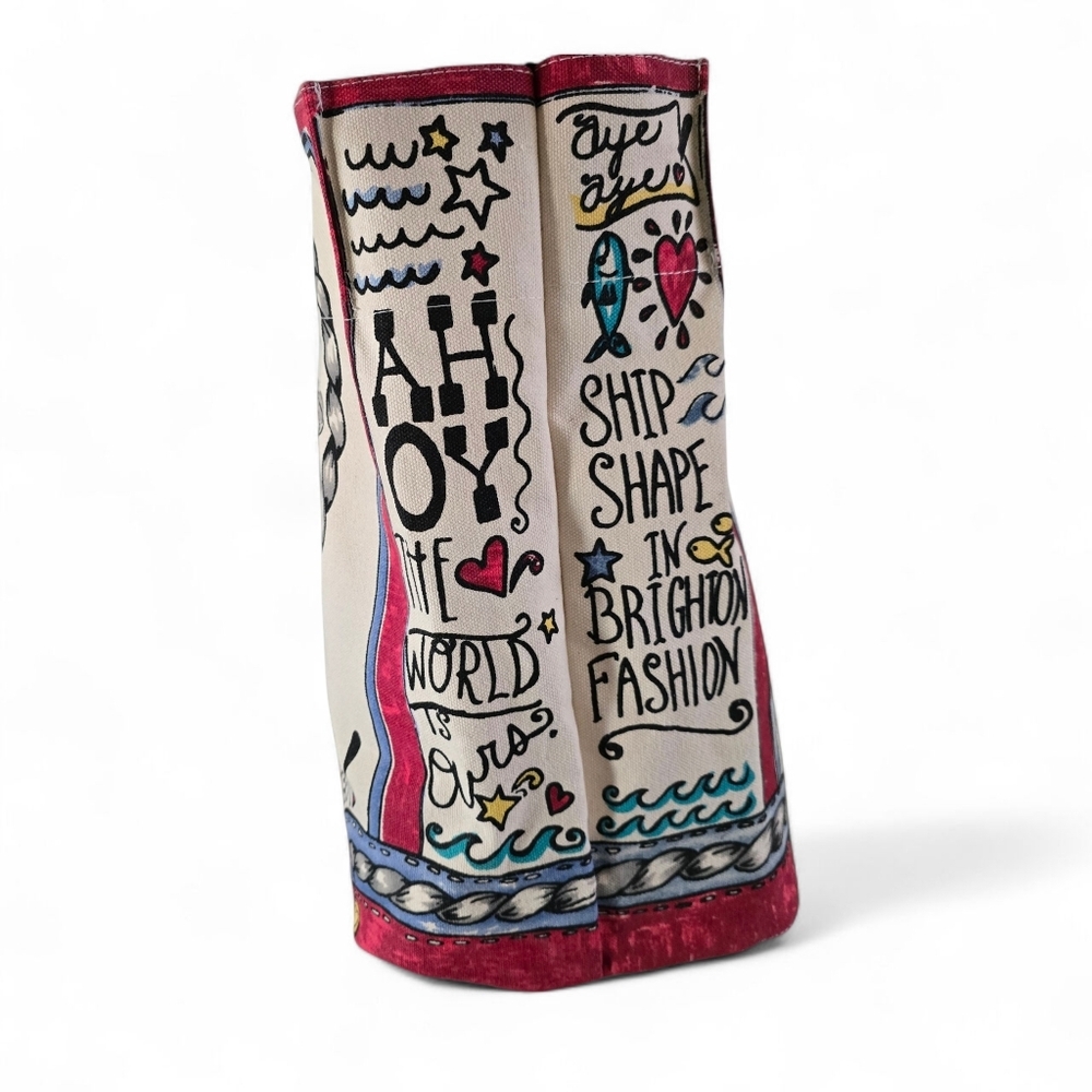 Brighton “Seas the Day” Canvas Tote Bag – Anchor Love Print - Picture 4 of 7